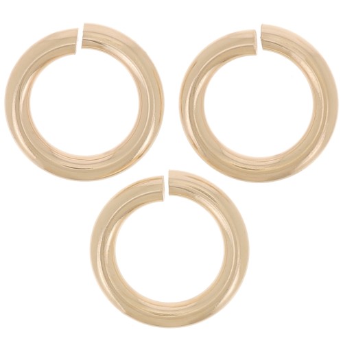 Anillas abiertas 6x1 mm de Gold filled x10