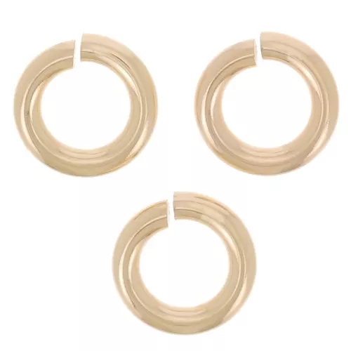 Anillas abiertas 5 x 1 mm de Gold filled Rosa x10