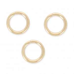 Anillas abiertas  7 x 1 mm de Gold filled Rosa  x10