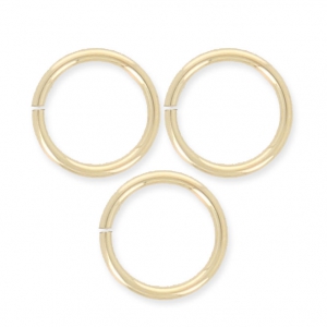 Anillas abiertas  8 x 1 mm de Gold filled x10
