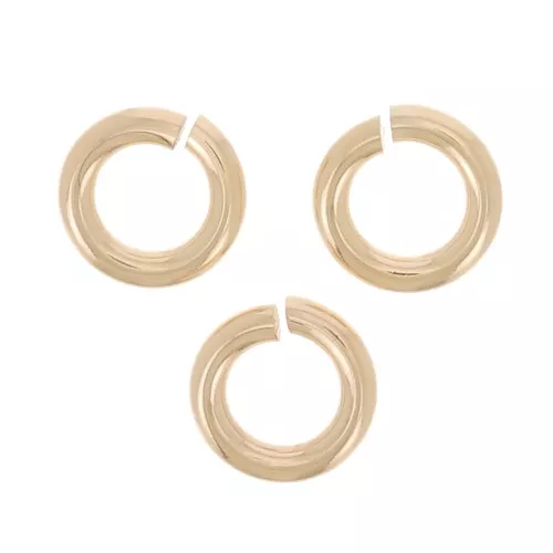 Anillas abiertas 4 x 0.8 mm de Gold filled x10