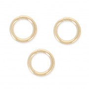 Anillas abiertas  6 x 0.6 mm de Gold filled x10
