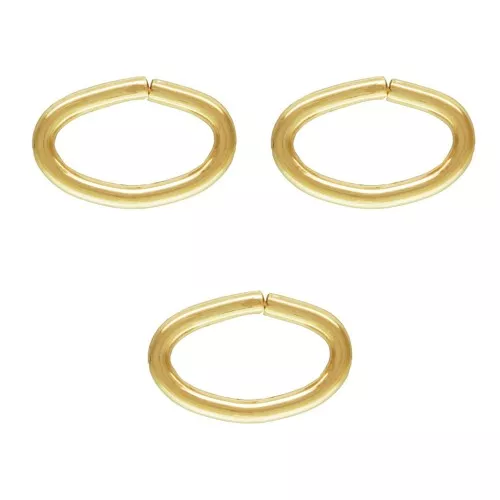 Anillas abiertas ovaladas 5.3x3.5x0.6mm de Gold filled x10
