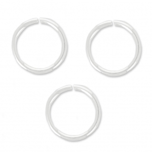 Anillas abiertas 10x1 mm de Plata 925 x5