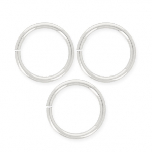 Anillas abiertas 8x1 mm de Plata 925 x5