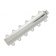 Cierre 6 filas 9x39 mm chapado rodio x1