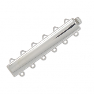 Cierre 6 filas 9x39 mm chapado rodio x1