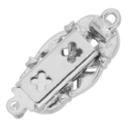 Cierre ovalado 22 mm - Bronce blanco x1