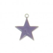 Dije estrellas de metal y resina epoxi 15 mm Morado x 10|raw }}