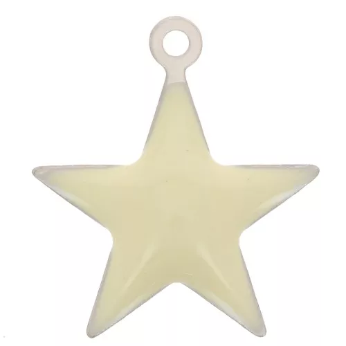 Dije estrellas de metal y resina epoxi 15 mm Crema x 10