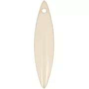 Navettes de metal y resina epoxi 25x5.5 mm Crema x 10