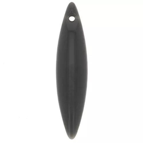 Navettes de metal y resina epoxi 25x5.5 mm Gris carbon x 10