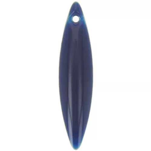 Navettes de metal y resina epoxi 25x5.5 mm Azul Nuit x 10