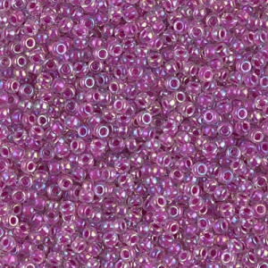 Rocalla Miyuki 15/0 264 - Raspberry Lined Crystal AB