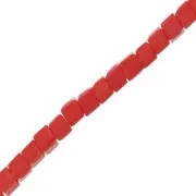 Cubos de vidrio 2.5 mm Red Coral x43 cm