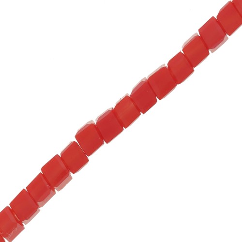 Cubos de vidrio 2.5 mm Red Coral x43 cm