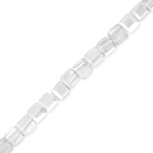 Cubos de cristal de 3 mm Plateado x25 cm