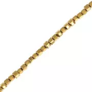 Cubos de cristal 3mm dorado x47 cm
