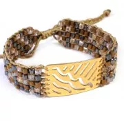 Cubos de cristal de 3 mm - Crystal Gold Bronze Luster x 48 cm