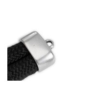 Terminal de metal para cordón 10 mm - plateado antiguo