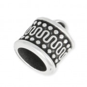 Terminal de metal para la creación de joyas espiral o para cordón 10 mm plateado antiguo