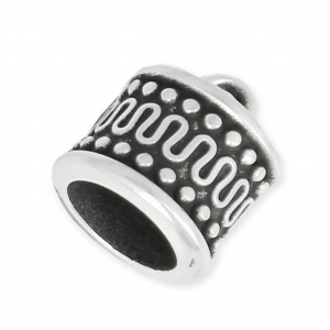 Terminal de metal para la creación de joyas espiral o para cordón 10 mm plateado antiguo