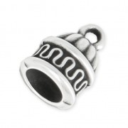 Terminal de metal para la creación de joyas espiral o para cordón 6 mm plateado antiguo|raw }}