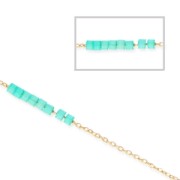 Cadena fina para Miyuki Delica 11/0 malla Forzada 0.8 mm Dorado con oro fino x1m|raw }}