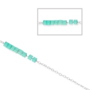 Cadena fina para Miyuki Delica 11/0 malla Forzada 0.8 mm Chapado en plata fina x1m|raw }}