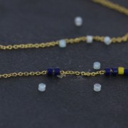 Cadena fina para Miyuki Delica 11/0 malla Forzada 0.8 mm Chapado en plata fina x1m