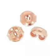 Pendientes gota 13.5 mm de Plata 925 dorado rosa x 2