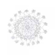 Tapete de encaje de ganchillo flor 20 cm Blanco x1