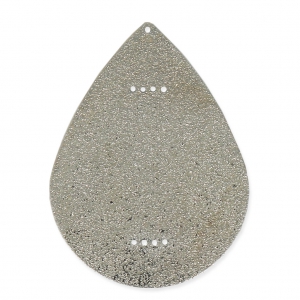 Entrepieza gota de metal diamantado para Miyuki Delica 40 mm rodiado x1