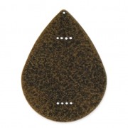 Entrepieza gota de metal diamantado para Miyuki Delica 40 mm bronce x1