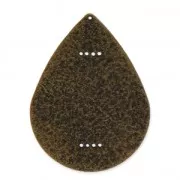 Entrepieza gota de metal diamantado para Miyuki Delica 40 mm bronce x1