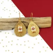 Entrepieza gota de metal diamantado para Miyuki Delica 40 mm bronce x1