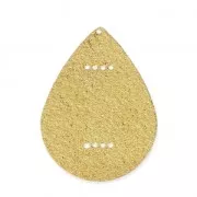 Entrepieza gota de metal diamantado para Miyuki Delica 30 mm dorado x1