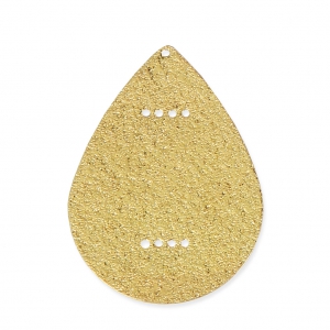 Entrepieza gota de metal diamantado para Miyuki Delica 30 mm dorado x1