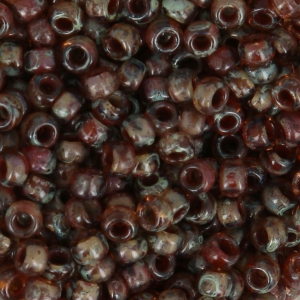 Rocalla Miyuki 8/0 4505 - Light Smoky Topaz Picasso x8g