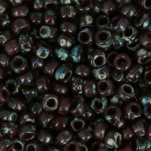 Rocalla Miyuki 8/0 4503 - Flame Red Picasso x8g