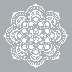 Plantilla decorativa Home deco XL 45.7 x 45.7 cm Mandalas Rosetón