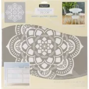 Plantilla decorativa Home deco XL 45.7 x 45.7 cm Mandalas Rosetón