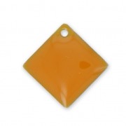 Dijes rombos/cuadrados de metal y resina epoxi 16x16 mm Color Mostaza x 8|raw }}