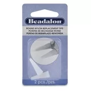 Puntas de recambio de nailon para pinzas redondas - Blanco x2