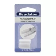 Terminales de recambio para la pinza redonda/plana punta de nilón cuadrada x2