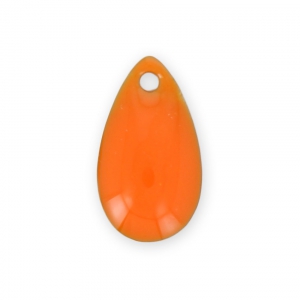 Dijes gotas de metal y resina epoxi 14x8 mm Naranja x 8