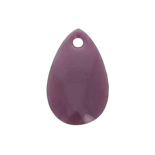 Dijes gotas de metal y resina epoxi 14x8 mm Lilas x 8