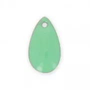 Dijes gotas de metal y resina epoxi 14x8 mm Mint x 8