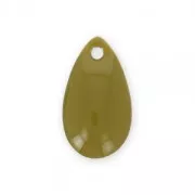 Dijes gotas de metal y resina epoxi 14x8 mm Oliva x 8