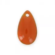 Dijes gotas de metal y resina epoxi 14x8 mm Terracotta x 8
